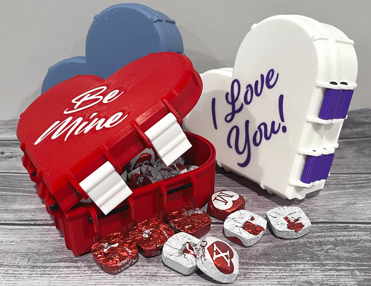 Boîte cœur de style robuste pour la Saint-Valentin - Fêtes Print