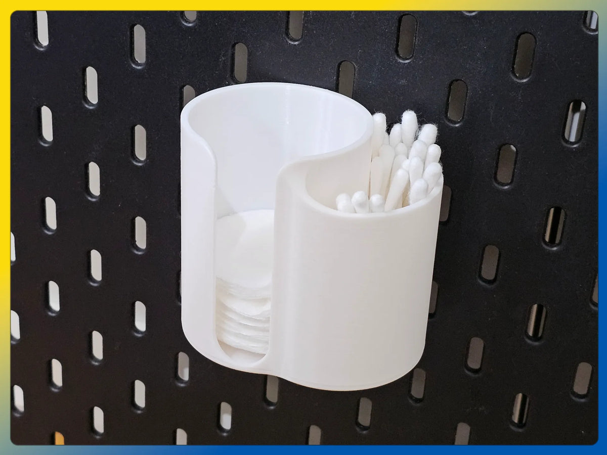 Porte-coton-tige et -tige + tampons pour IKEA Skadis - Beauté Print