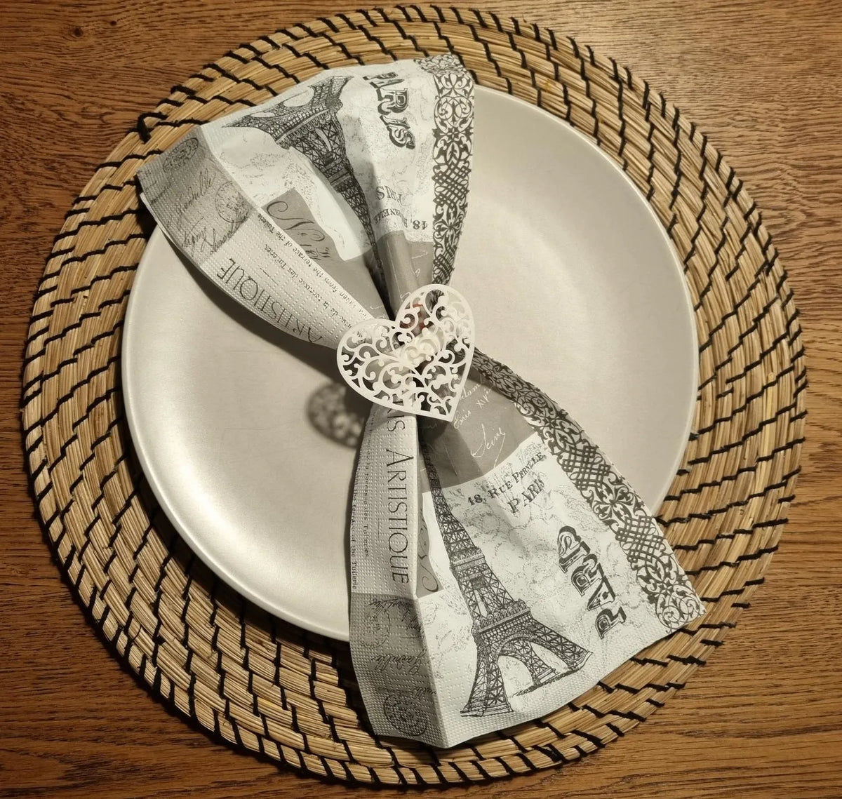 Anneau de serviette en forme de cœur - Cuisine Print