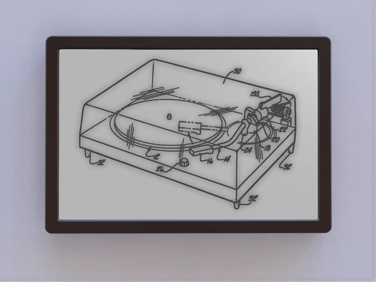 Affiche de brevet pour platine vinyle - Music Print