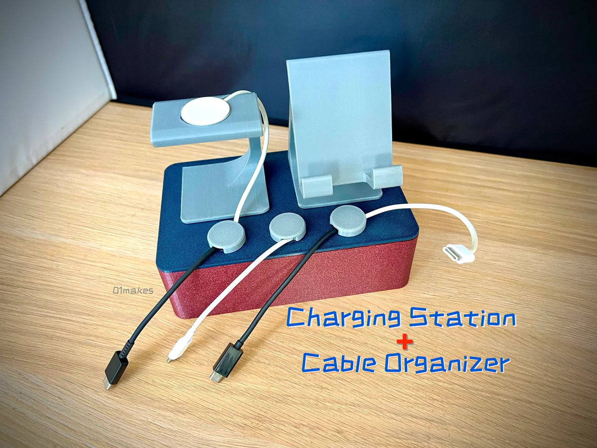 Station de recharge USB et organiseur de câbles pour bureau - Bureau Print