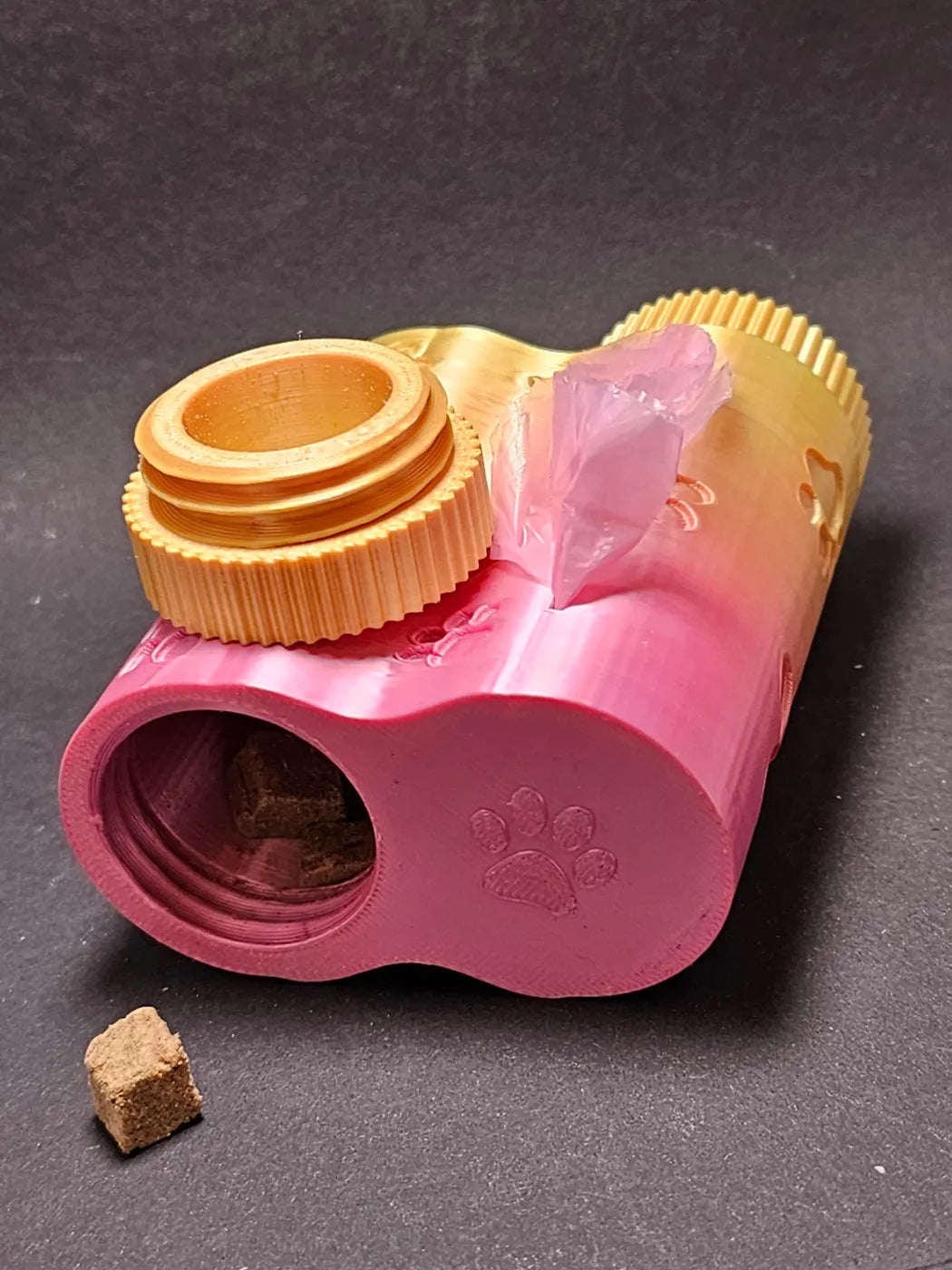 Porte-sacs à crottes de chien avec un récipient pour une friandise - Pet Print