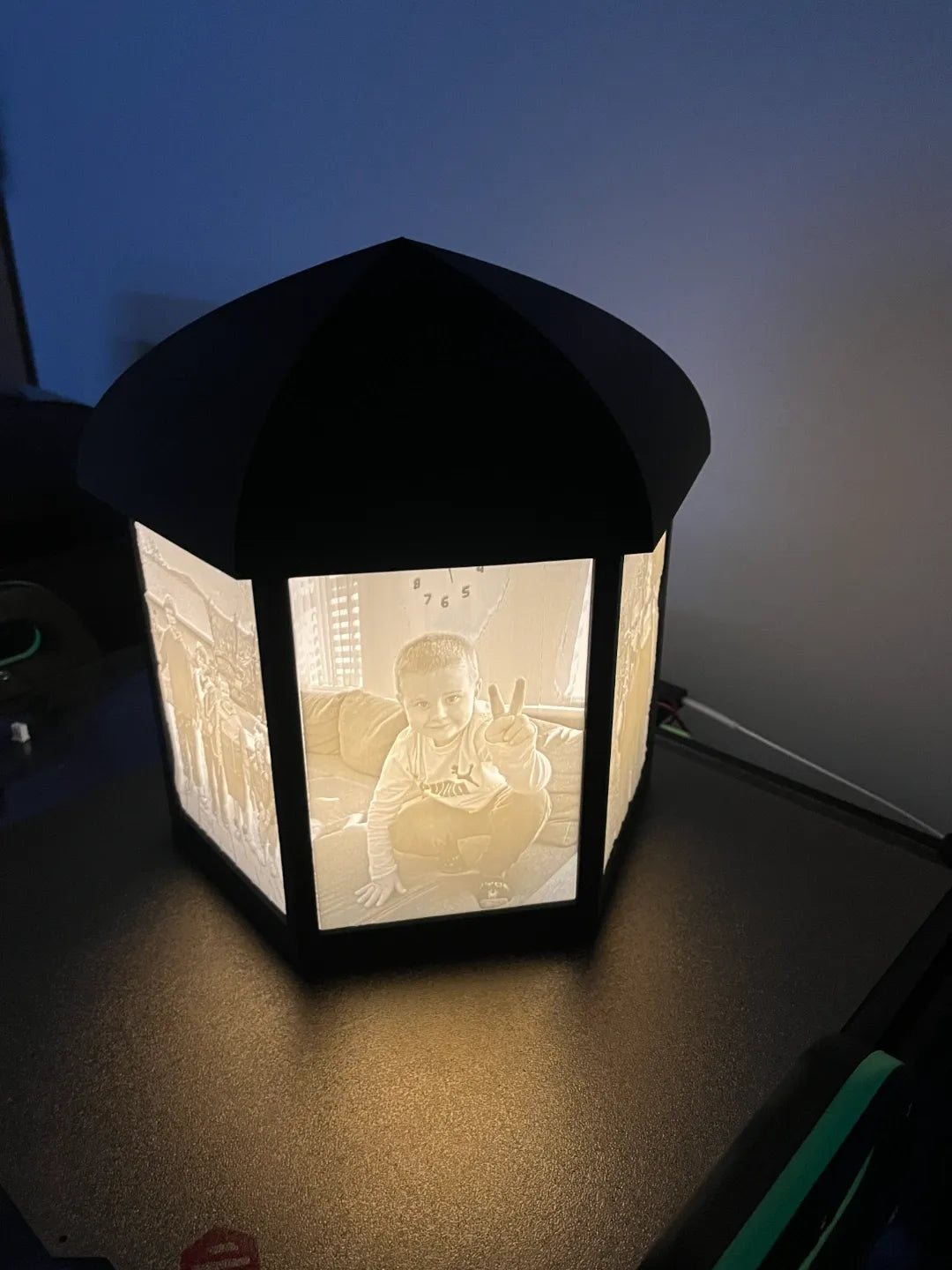 Lanterne familiale lithophane - Lumière Print