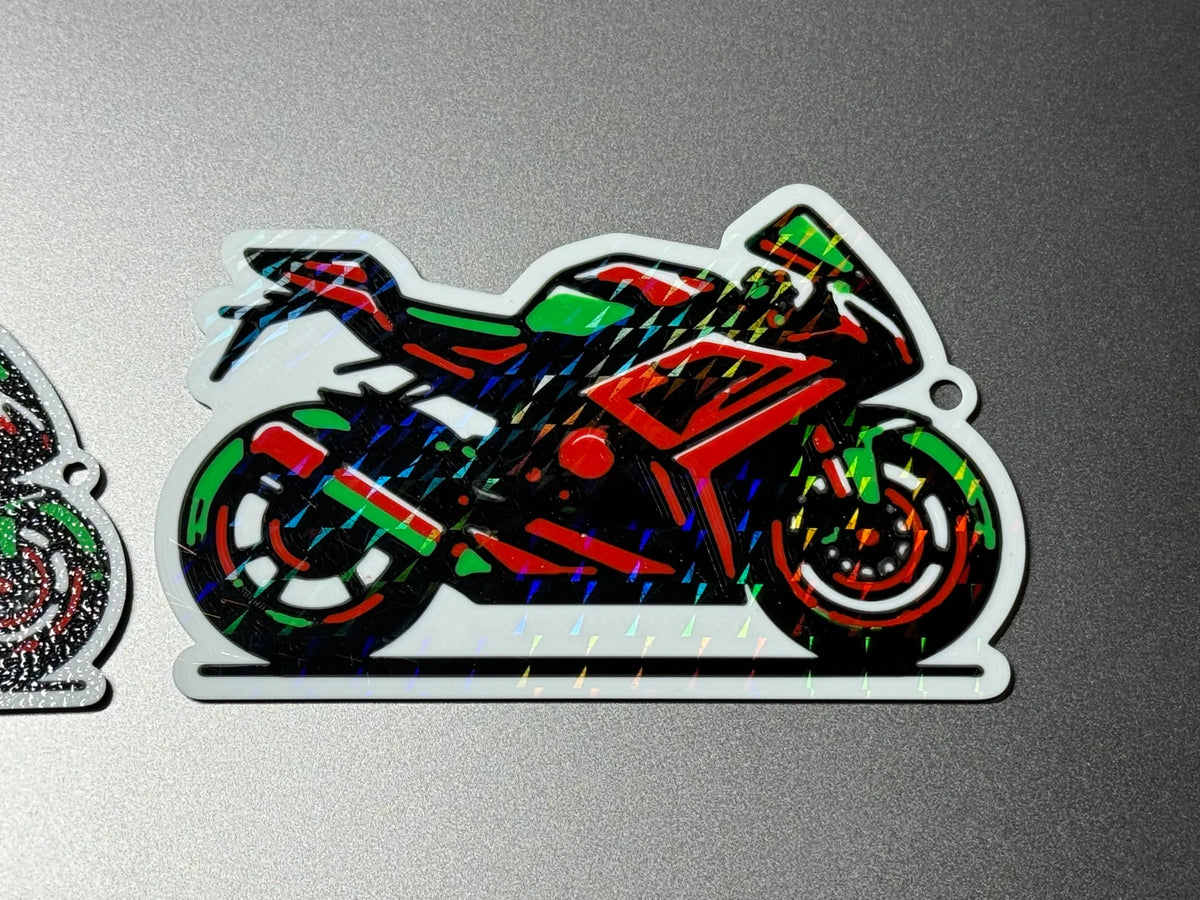 Moto de course - Porte-clés - Multicolore - Vélo Print