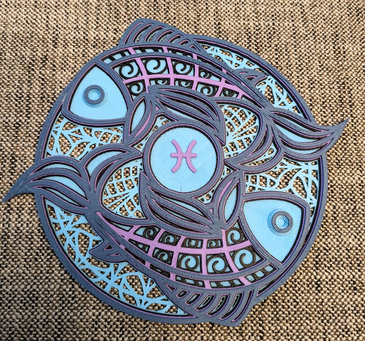 Mandala du Poisson - Poissons - Art Print