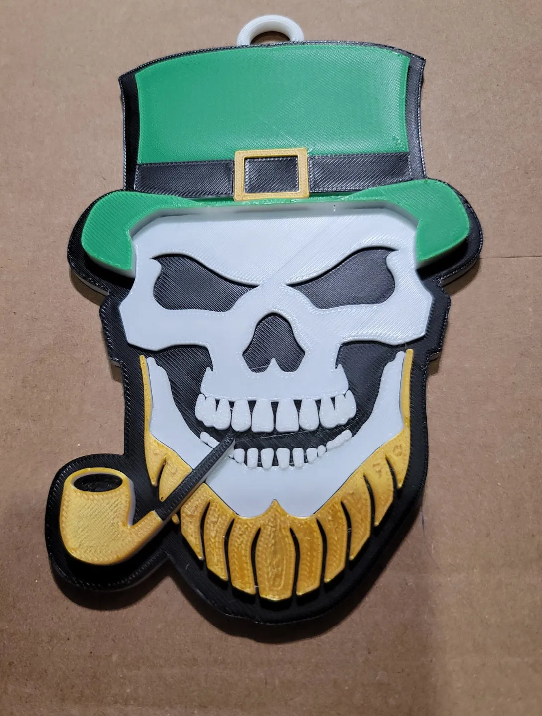 Crâne et léprechaun pour la saint-patrick - Fêtes Print