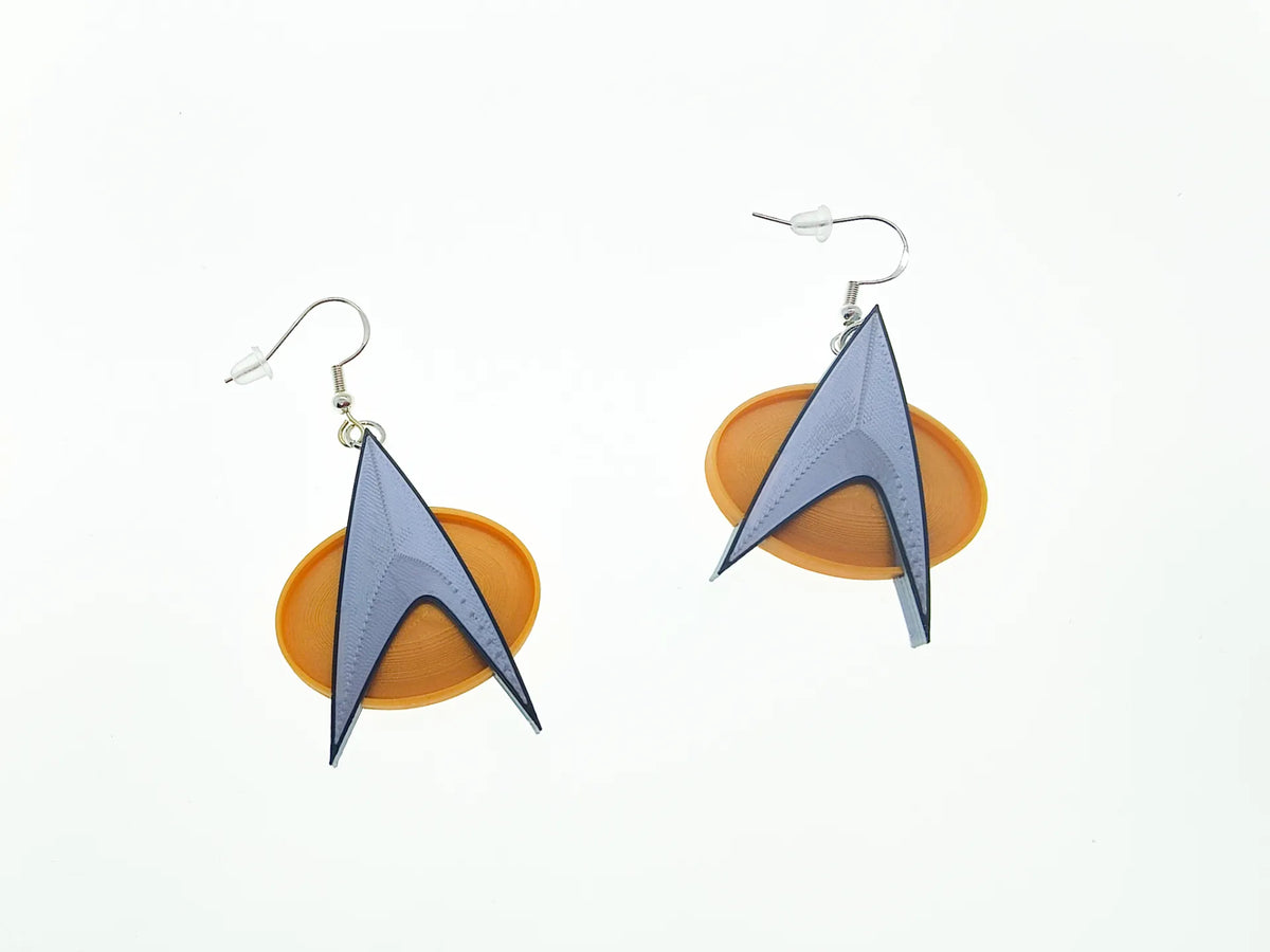 Boucles d'oreilles emblème communicateur Star Trek nouvelle génération - Geek Print