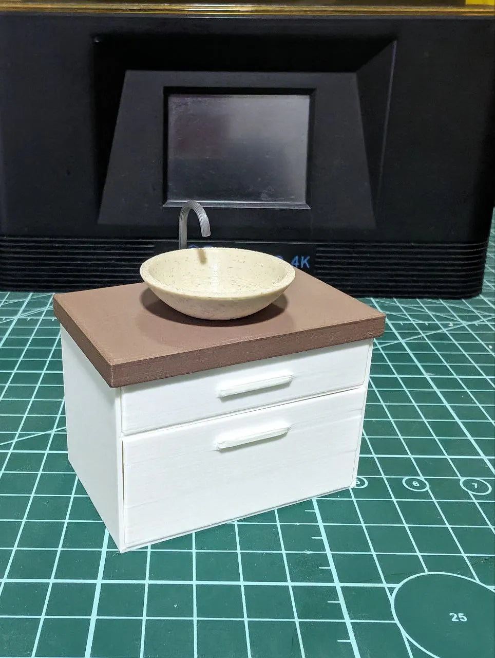 Mobilier de salle de bain pour maison de poupée - Cadeau Print
