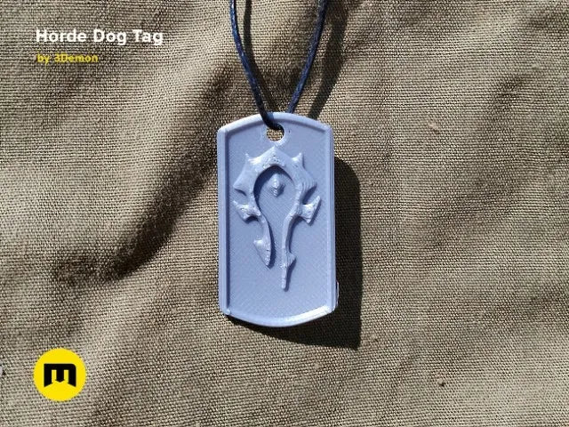 Plaque d'identification Horde - World of Warcraft - Pet Print