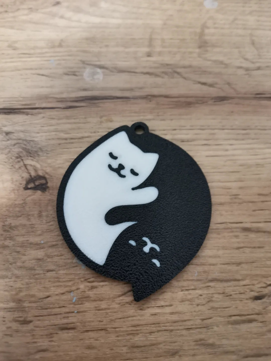 Porte-clés chats yin-yang multicolores mignons - Art Print