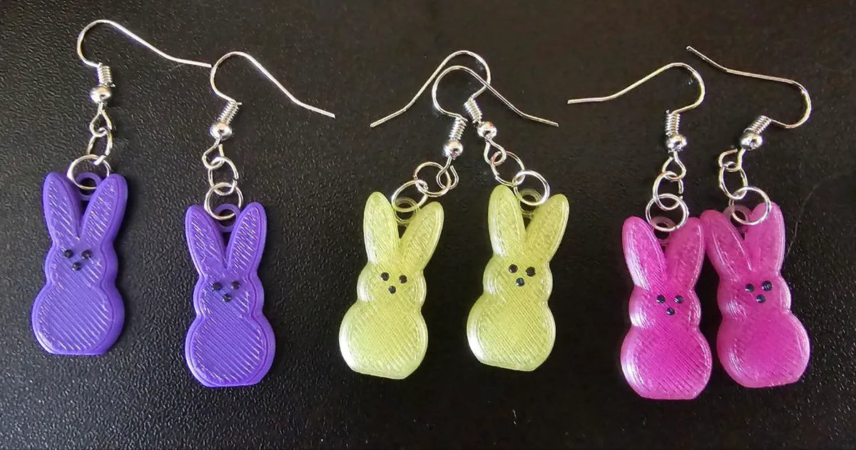 Boucles d'oreilles de poussin de Pâques - Fêtes Print