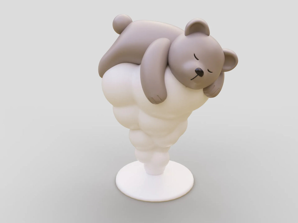 Figurines adorable d'un ours endormi - Geek Print