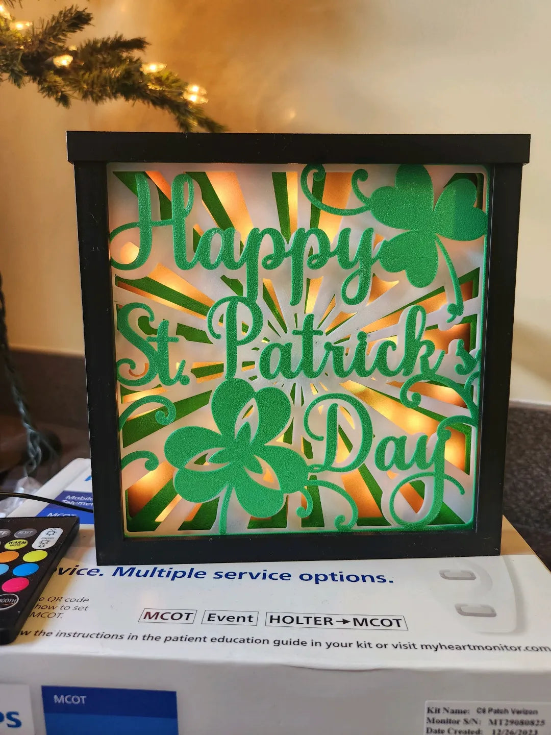 Boîte à ombres / boîte à lumière de la Saint-Patrick - Fêtes Print