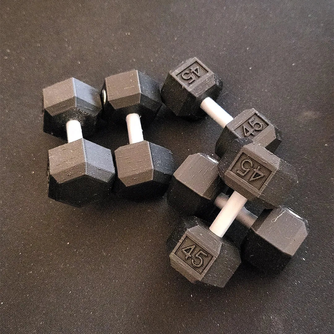 Mini Haltère 45LB, Miniature, Aimant, Porte-clés - Sport Print