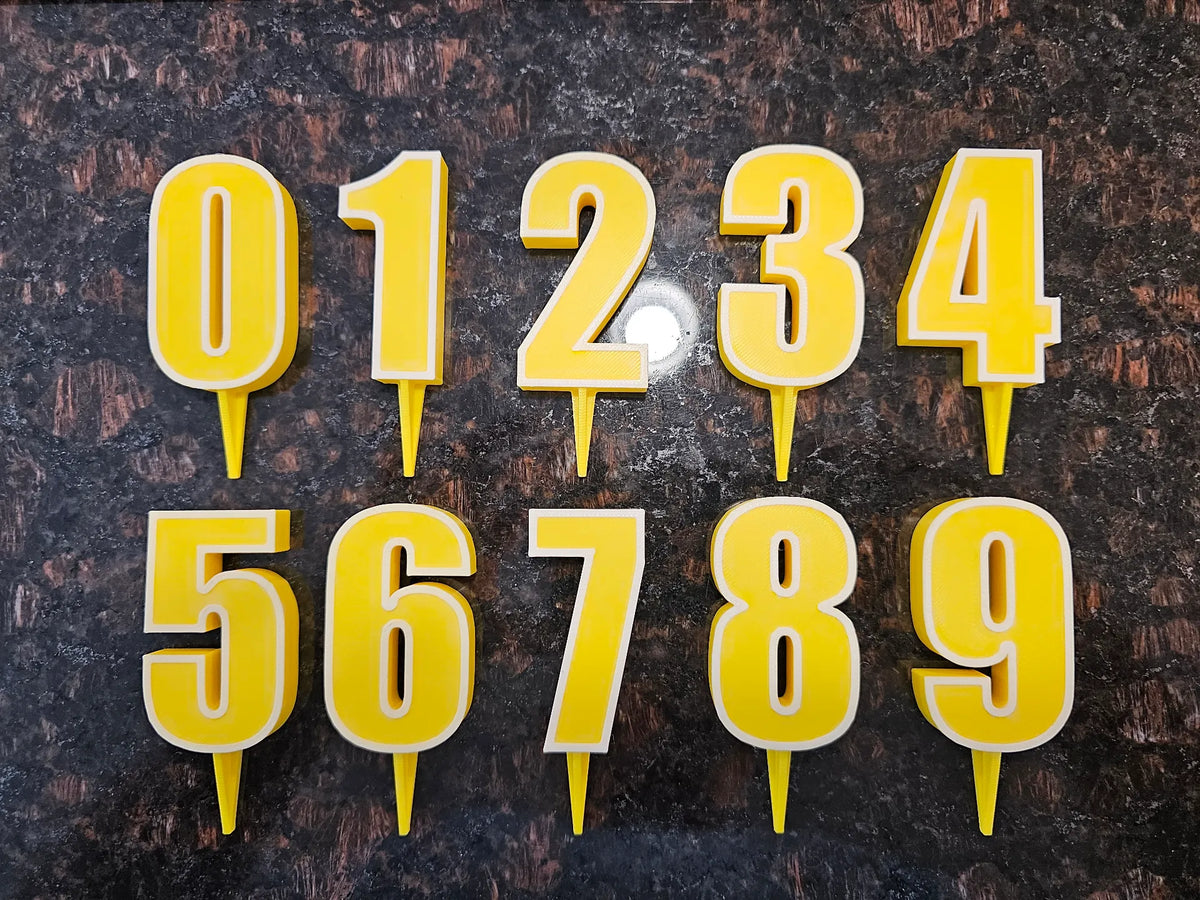 Porte-bougies en forme de chiffre pour gâteau d'anniversaire - Fêtes Print