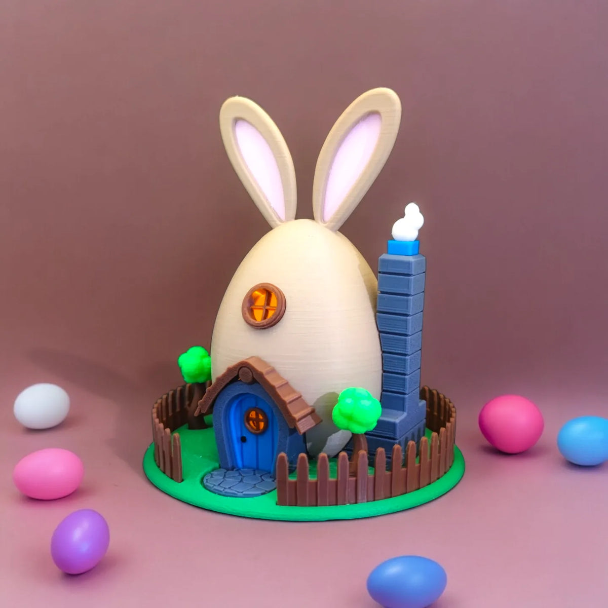 Maison de Pâques en Forme d'Œuf de Lapin - Fêtes Print