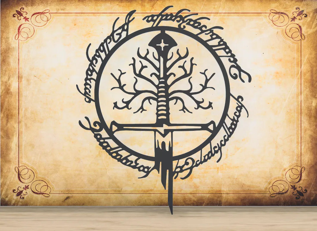 Le Seigneur des Anneaux - Silhouette 2D - Art mural - Geek Print