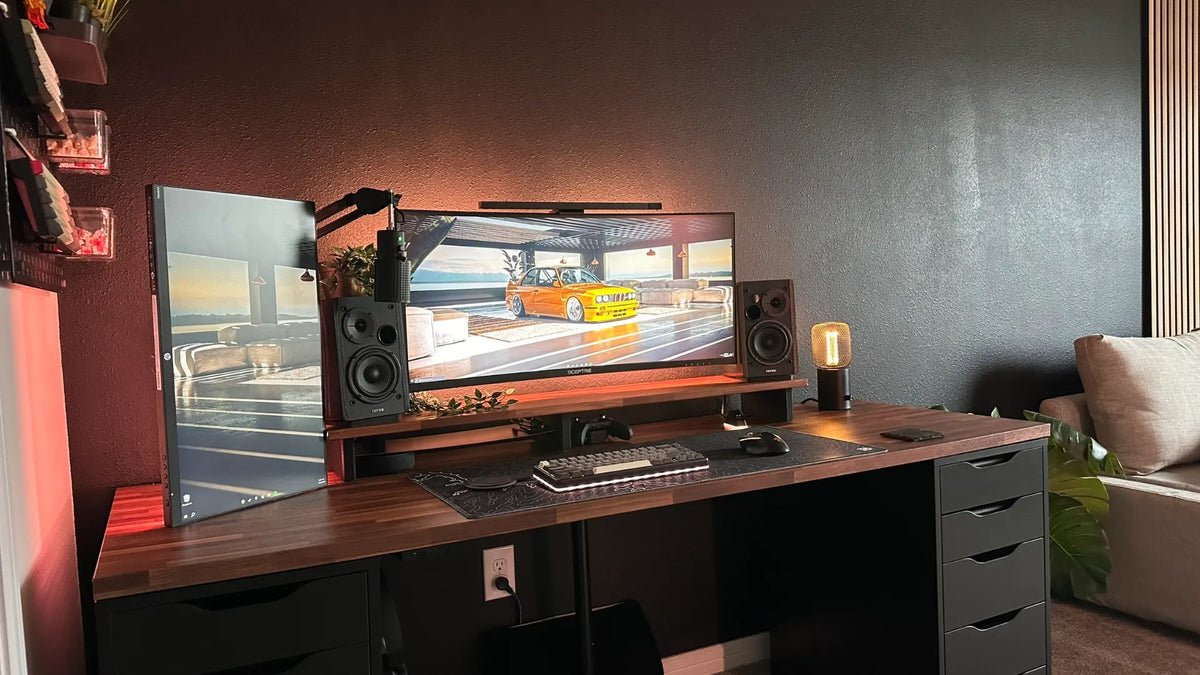 Étagère de bureau personnalisée / Rehausseur d'écran - Bureau Print