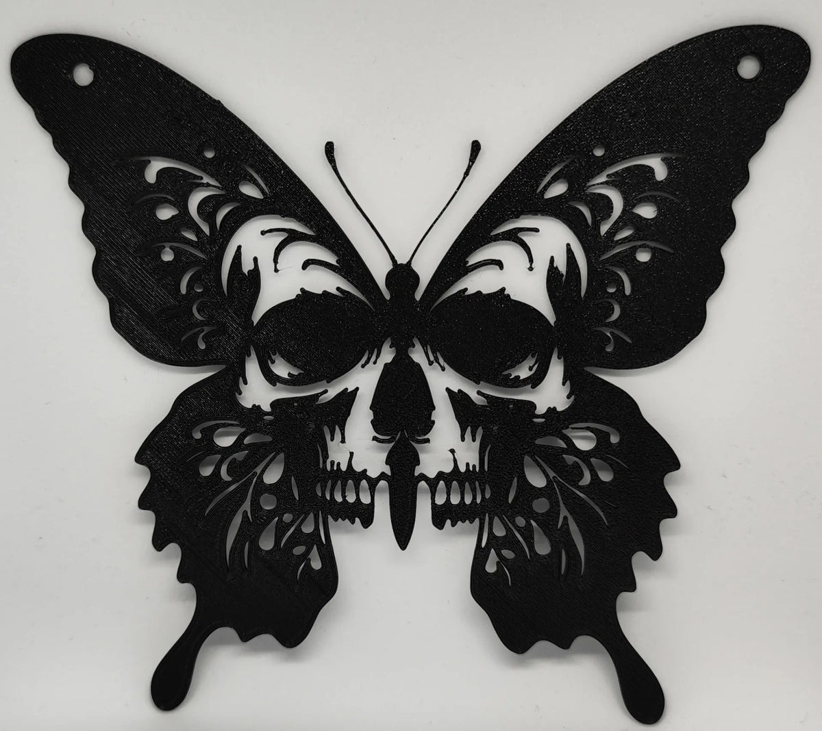 Sculpture murale crâne de papillon générée par l'IA - Art Print