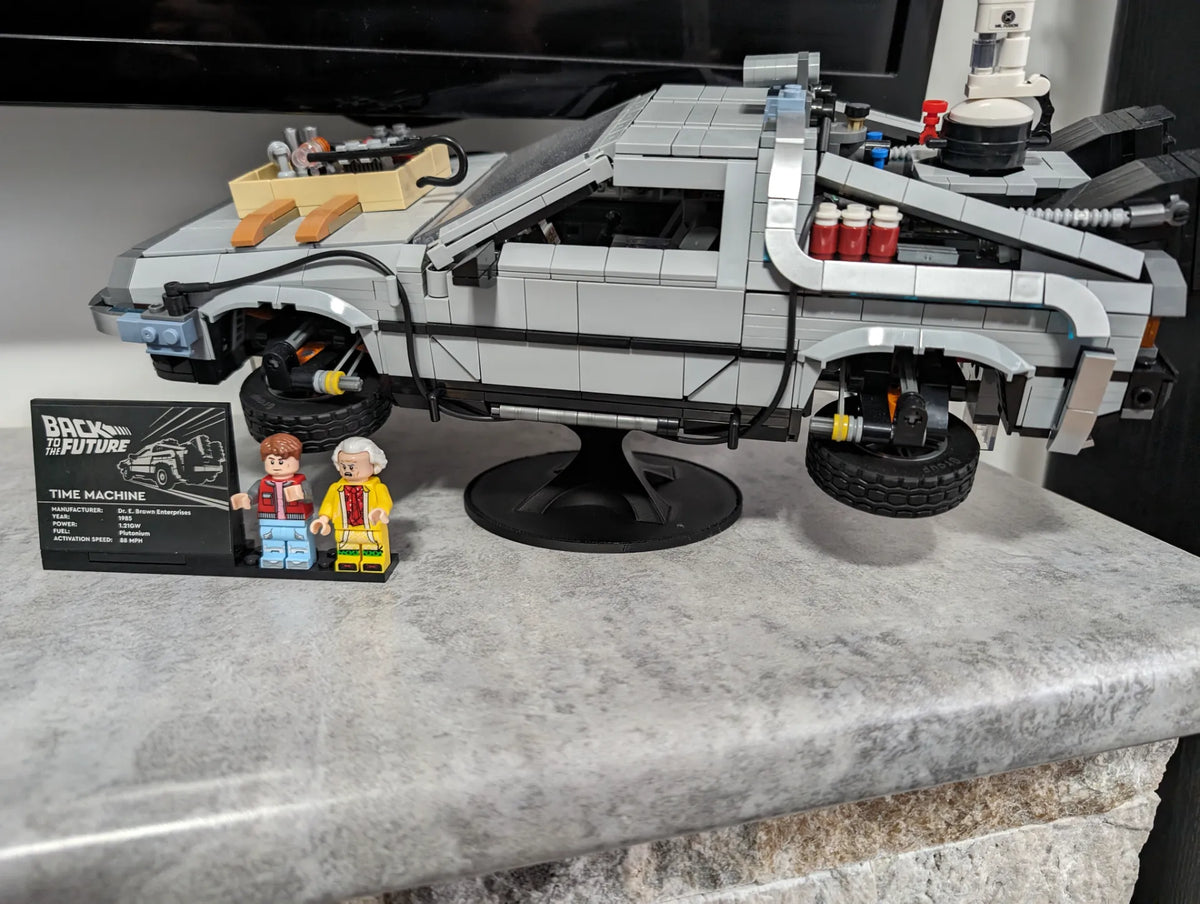 Support pour la brique Retour vers le futur 10300 DMC DeLorean - Geek Print