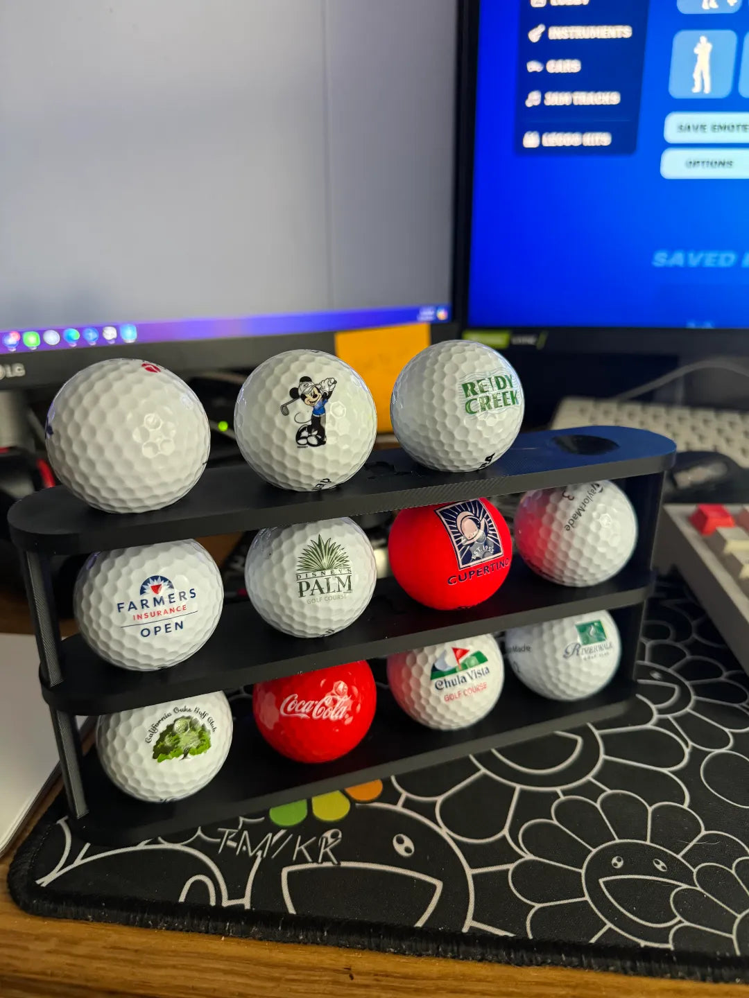 Présentoir modulaire et empilable pour balles de golf + support mural - Sport Print