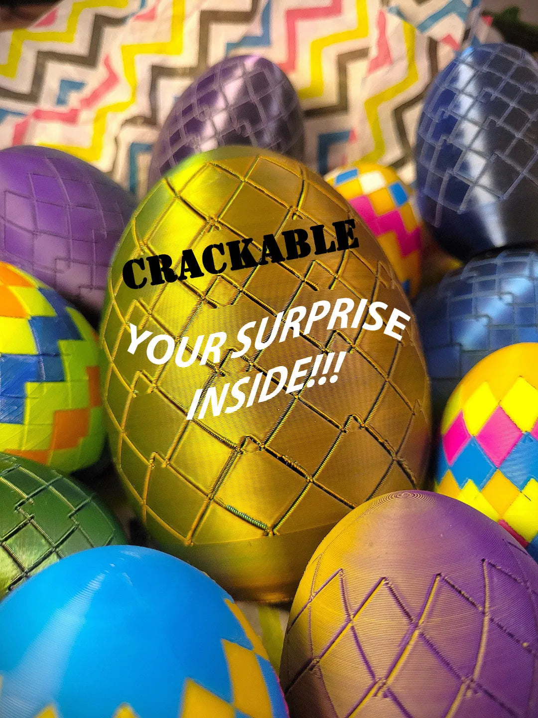Œuf de Pâques surprise à casser / briser de grande taille - Fêtes Print