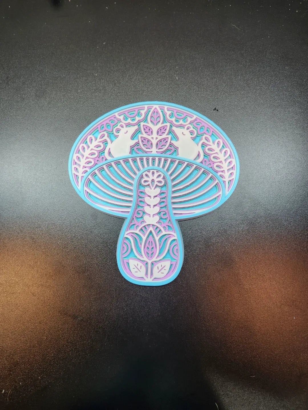 Mandala de Champignon Souris - Art en Ligne - Art Print