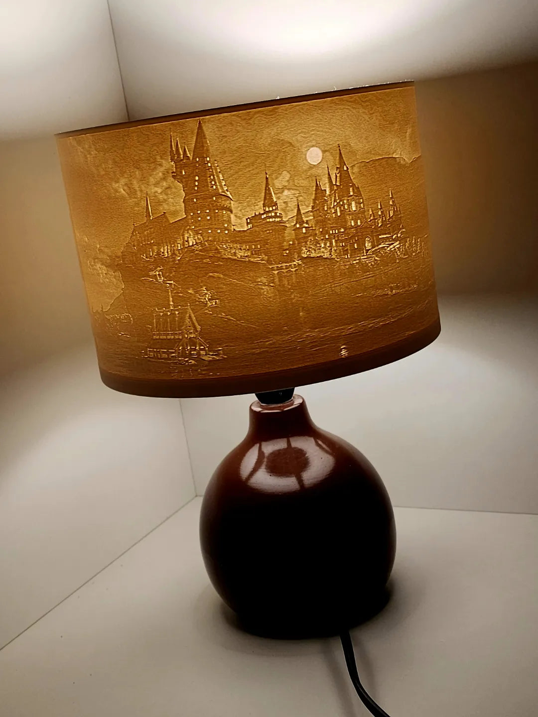 Lampe-abat-jour lithophane Poudlard - Lumière Print