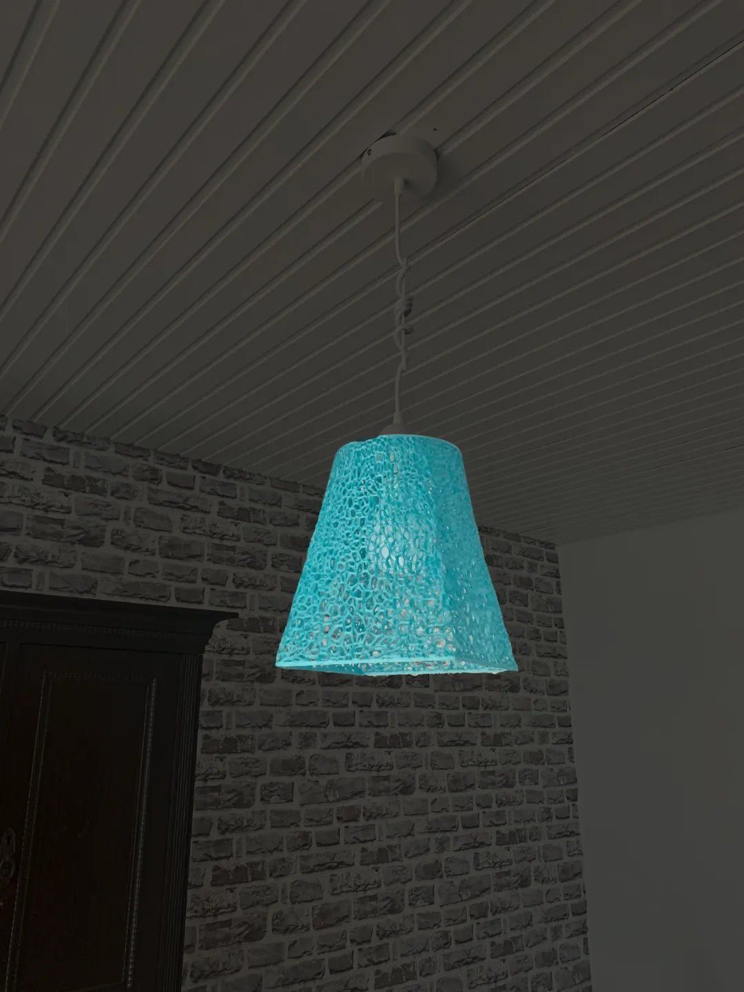 Plafonnier style Voronoi Abat-jour E27 Base - Lumière Print