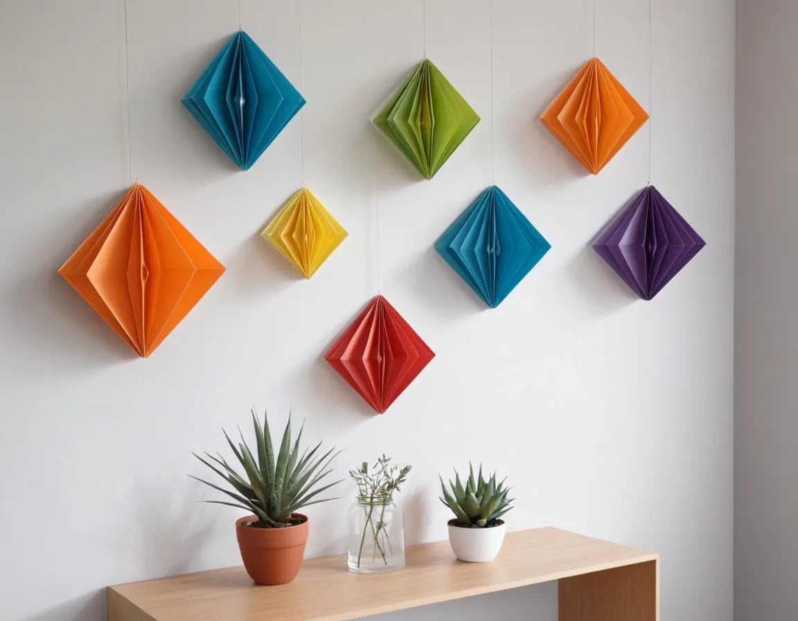 Art Mural en Origami - Décoration Géométrique - Art Print
