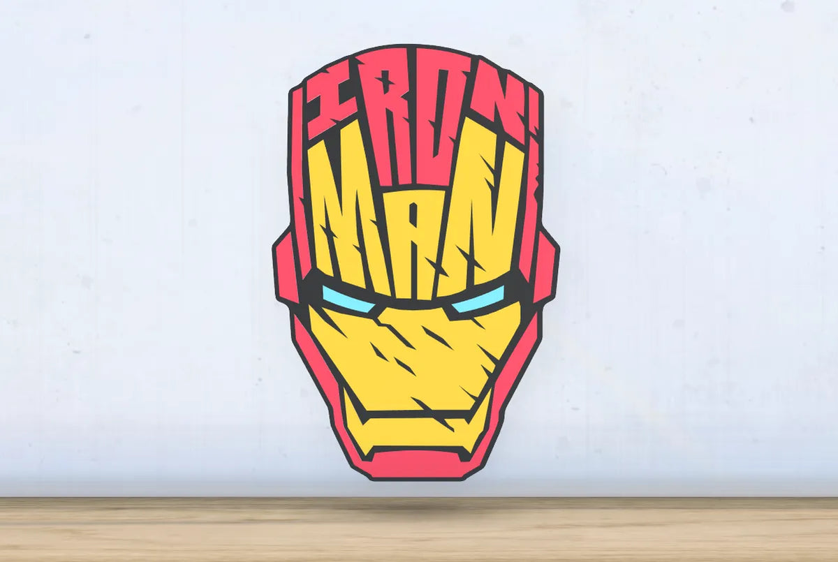 Iron Man - Superposé - Art Mural de Lettres - Art Print