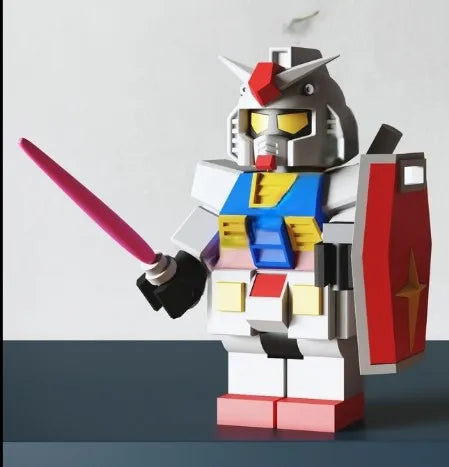 Gundam en blocs de construction avec séparation des pièces - Bébé Print