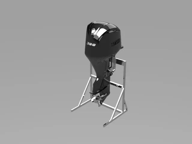 Modèle de bateau avec moteur hors-bord Yamaha - Maquette Print