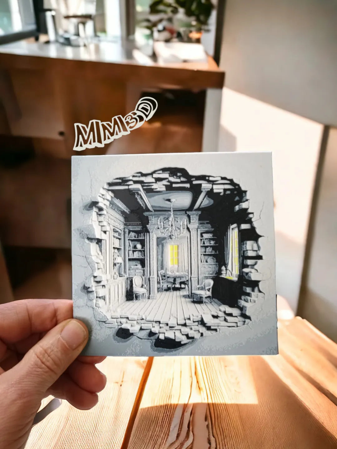 Trou dans le mur hueforge - Art Print
