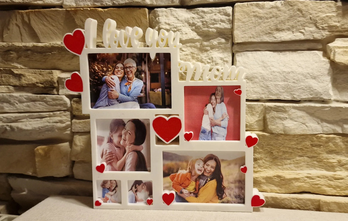 Cadre photo Je t'aime Maman - Fêtes Print