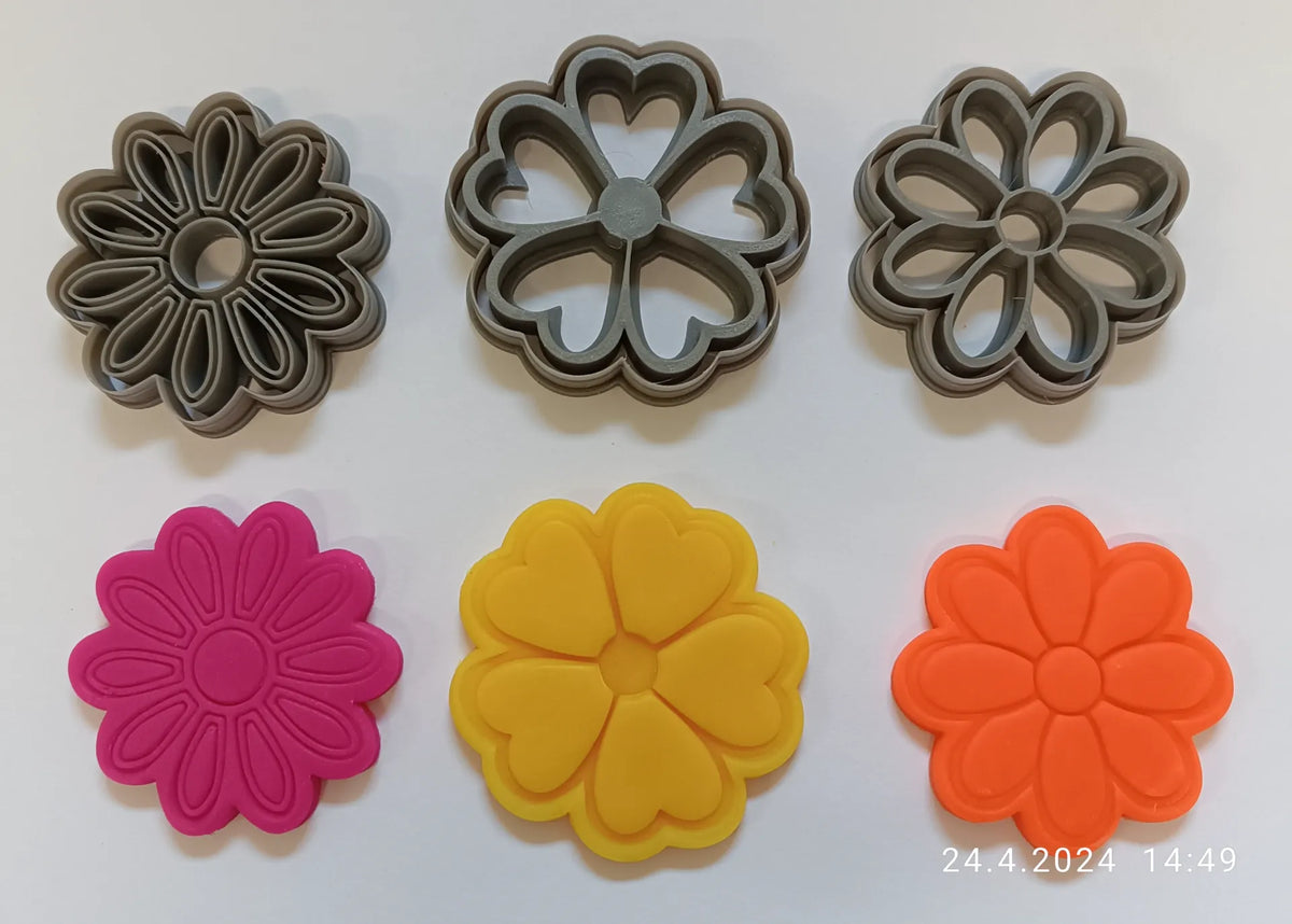 Ensemble d'emporte-pièces à fleurs n° 1 - Cuisine Print