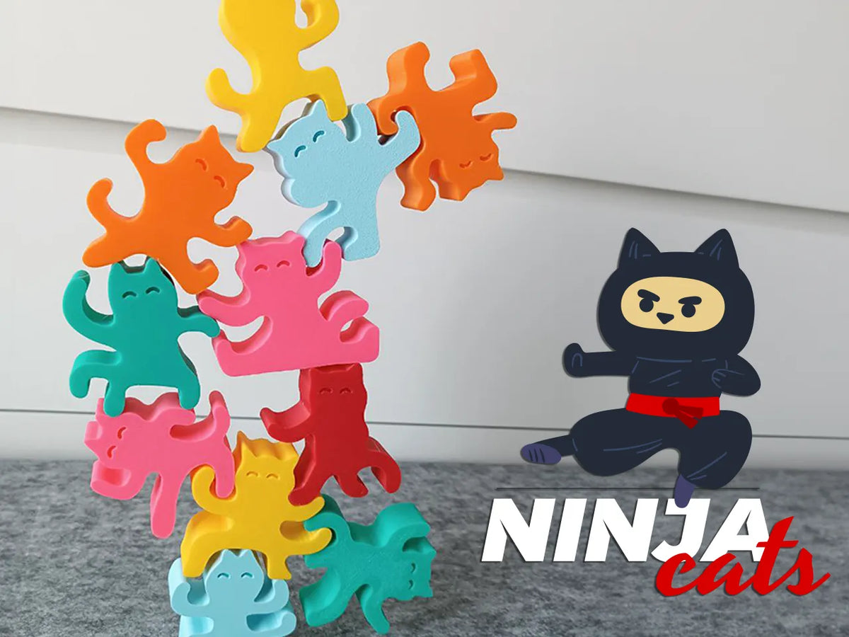 Jeu d'équilibre empilable Ninja Cats - Bébé Print