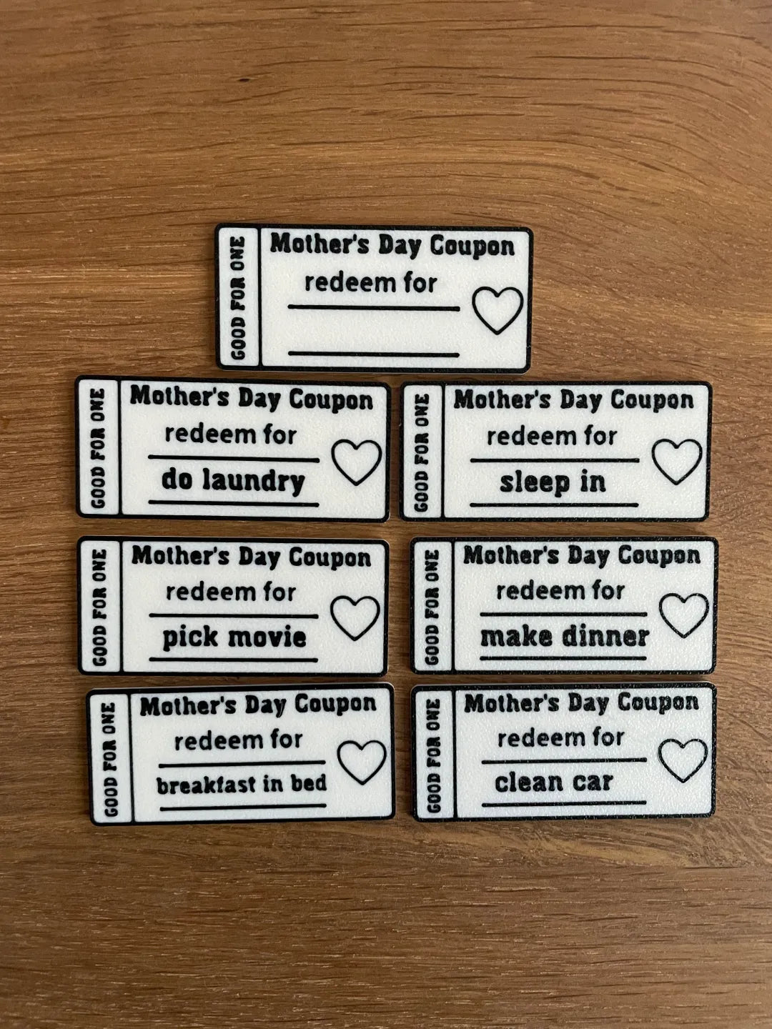 Ensemble de coupons pour la fête des mères - 7 pièces / Idée cadeau / Personnalisable - Cadeau Print