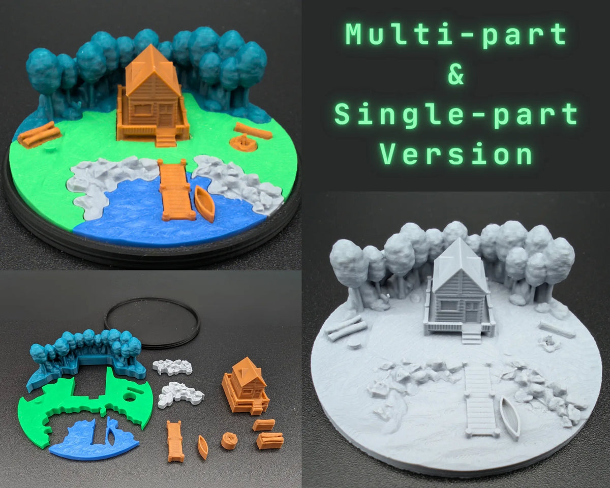 Petite maison au bord du lac - Maquette Print