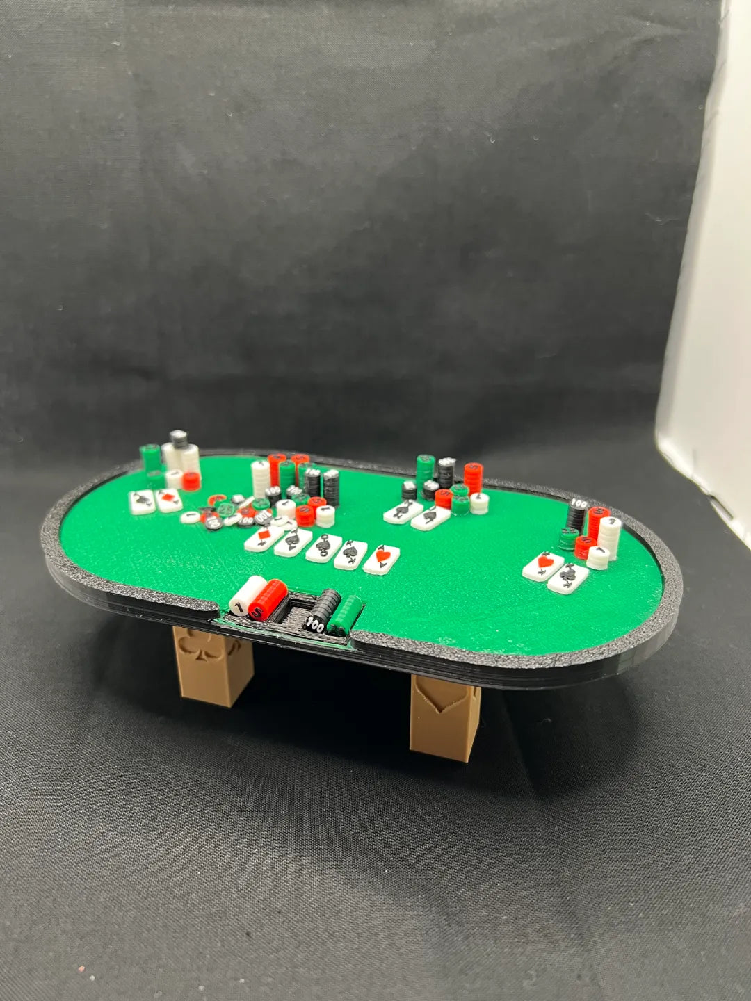 Table de poker miniature, jetons et (quelques) cartes - Fêtes Print
