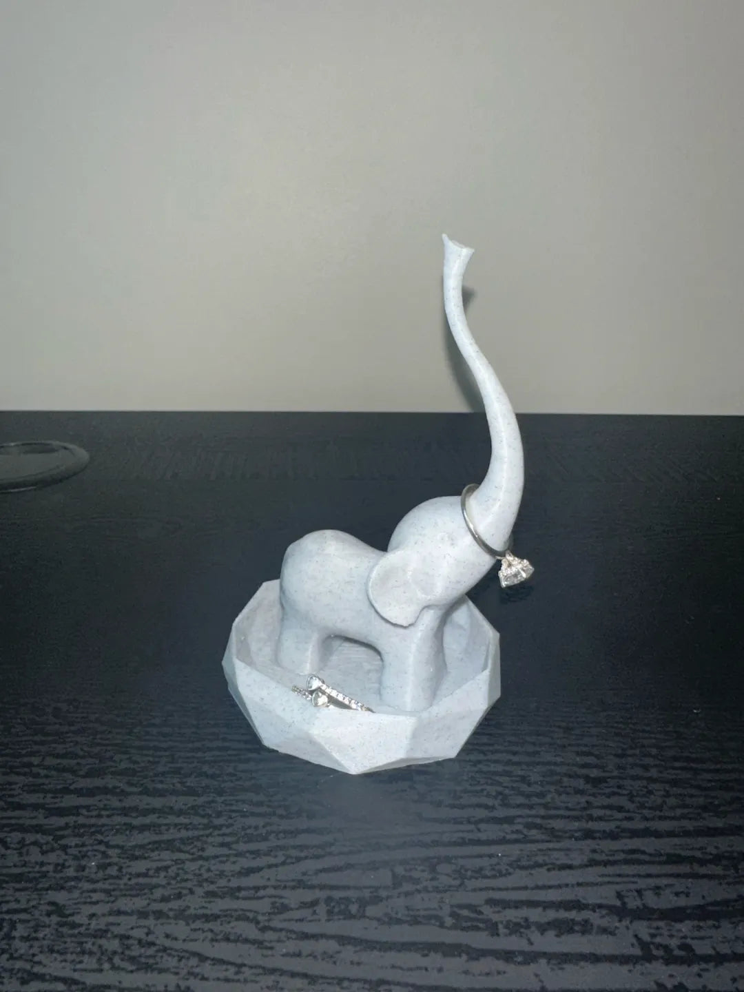Porte-bague éléphant avec plat - Bijoux Print
