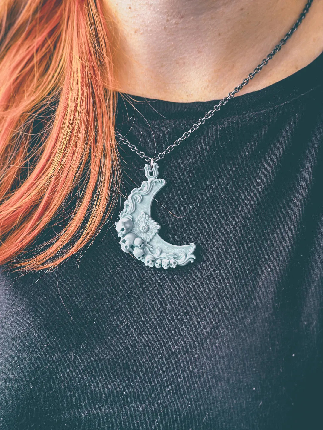 Pendentif Lune Gothique - Bijoux Print