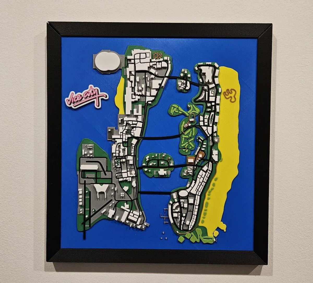 Carte de GTA Vice City 3D - Art Print
