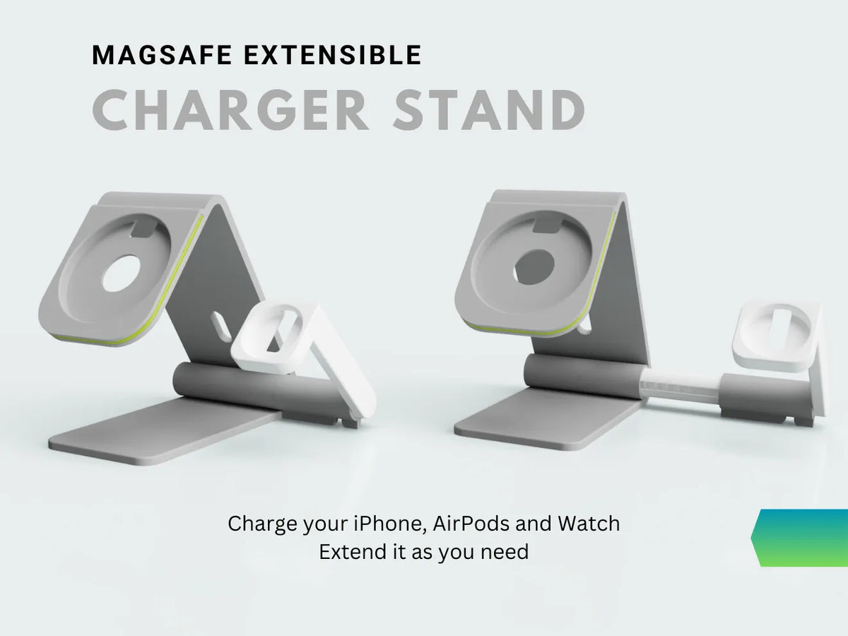 Support de recharge extensible Magsafe - iPhone - Montre - Tech Print