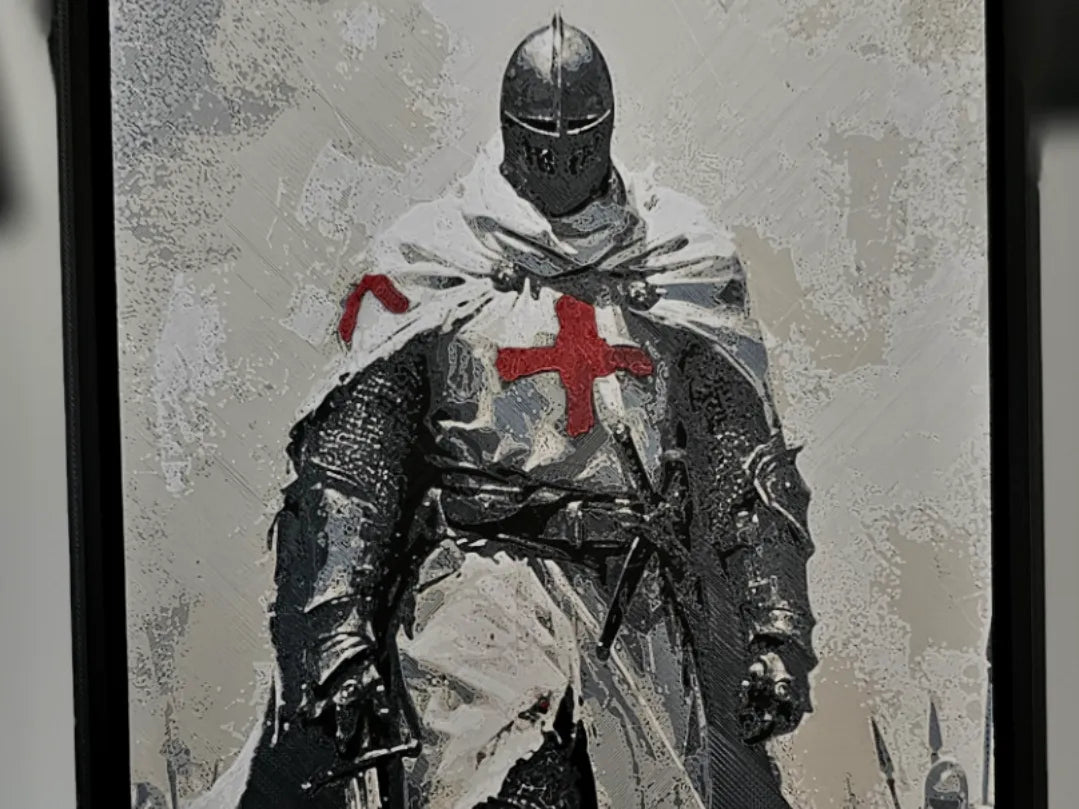 Chevalier Templier - HueForge - Art Print