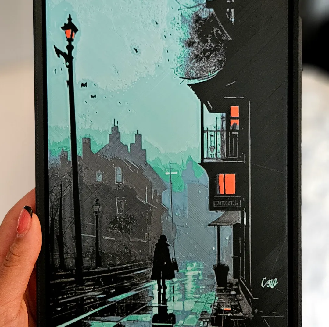 Échos d'une Nuit Silencieuse - HueForge - Art Print