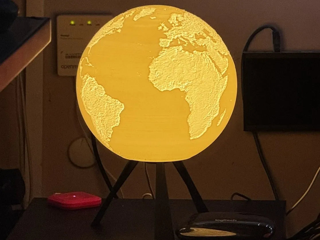 Support pour Globe terrestre & Lampe Lunaire - Lumière Print
