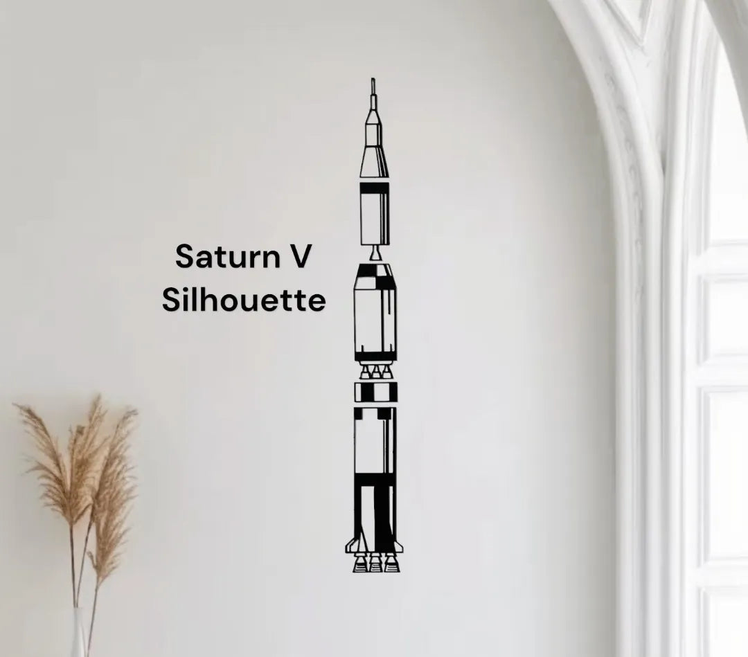 Silhouette de la fusée Saturn V - Maquette Print