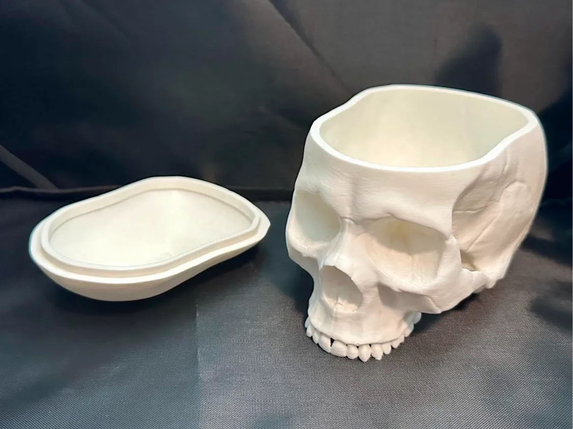 Crâne humain gothique recouvert d'un bol à bibelots - Science Print