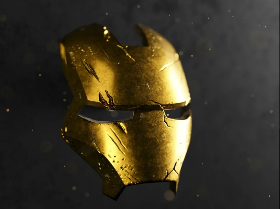 Masque d'Iron Man endommagé - Geek Print